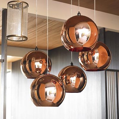 Osradmd Kupfer Pendelleuchte, verzinkt Glas, einem Kopf Pendelleuchte, Designer, die moderne Persönlichkeit, Creative Bar, hängende Lampe