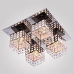 Unimall 4368752 Kronleuchter modernes Stil Kristall-Deckenleuchte elegante Deckenlampe für Wohnzimmer Schlafzimmer Esszimmer 