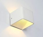 Unimall 5W Led Wandleuchte Bett Weiß minimalistisch Wandlampe innen schickt modern Design Cubic für Schlafzimmer Kinderzimmer Hotelzimmer Warmweiß