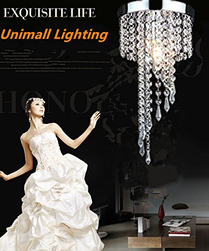 Unimall Moderne Kristall-Kronleuchter Deckenlampe Ø 20 cm perfekt für Schlafzimmer Kinderzimmer oder Küche