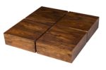 Woodkings® Couchtisch Amberley 80x80cm, Holz Akazie braun, Echtholz modern, Design, Massivholz exklusiv, Design Lounge Coffee Table günstig