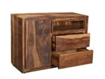 Woodkings® Sideboard Blackdale Massivholz Palisander, Anrichte Design Kommode Schubladen, Sheesham Massiv Holzmöbel