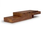 massivum Lowboard Country 290x38x60 cm aus Palisander Massiv-Holz braun gewachst  verstellbar 3 Schubladen, TV-Board