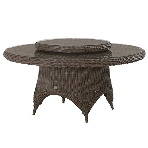 4Seasons Outdoor Madoera Dining Tisch ø170 cm mit Drehteller Lazy Susan ø90 cm