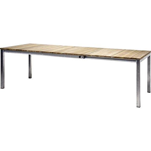 4Seasons Outdoor Rivoli Ausziehtisch 170-260 x 95 cm Teak-Lattung Edelstahlbeine