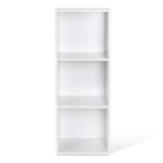 HOMFA Landhaus Bücherregal Bücherschrank 2/3/4 Nischen Standregal Aktenregal Bücher Regal Akten Schrank Universal Regal Weiß …