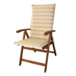 Indoba Sitzauflage, Hochlehner "Comfort" - Serie Comfort, karo beige, 120 x 50 x 5 cm, IND-70411-AUHL
