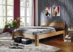 Sheesham Holz massiv Möbel geölt Bett 160x200 Massivmöbel Holz massiv braun Nature Brown #521