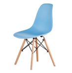 MCC Retro Design Stühle LIA im 2er Set, Eiffelturm inspirierter Style für Küche, Büro, Lounge, Konfernzzimmer etc., 6 Farben, KULT (blau)