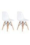 Aryana Home Eames Replik – Set Stühle, 51 x 46,5 x 81,5 cm 51x46.5x81.5 cm weiß