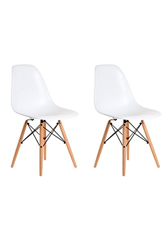 Aryana Home Eames Replik – Set Stühle, 51 x 46,5 x 81,5 cm 51x46.5x81.5 cm weiß