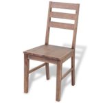 Festnight 4 Stk. Esszimmerstühle Set Holz Essstuhl aus Akazienholz Küchenstühle Esszimmer Holzstuhl Stulgruppe 55x44x94,5cm