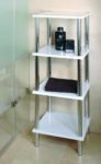 Haku-Möbel 90340 Regal 39 x 39 x 107 cm, chrom/weiß