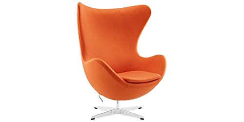 Sessel Stuhl Retro DIXON EGG Gepolstert Armlehnenstuhl Kaschmir Design Vetrostyle orange