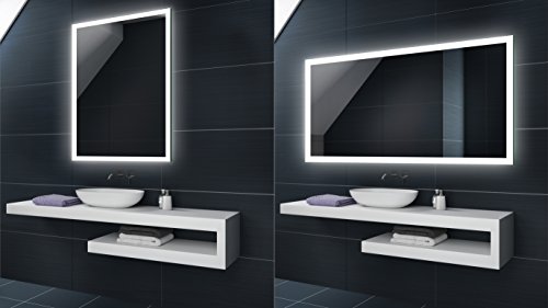 KALTWEIß 60x80 / 80x60 cm Design Badspiegel mit LED Beleuchtung von Artforma | Wandspiegel Badezimmerspiegel | Spiegel nach Maß