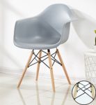 P & N Homewares Romano Sessel Tub Stuhl Esszimmerstuhl in Grau Skandinavischer Design Stuhl