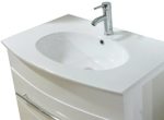 SAM® Badmöbel-Set 2-tlg, Dali, hochglanz weiß, Softclose Badezimmermöbel, Waschplatz 80 cm Keramikbecken, Spiegelschrank