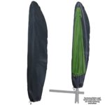 BB Sport Schutzhülle für Ampelschirme Sonnenschirme Ø 300 und 350 cm wasserdicht mit Reißverschluss, Farbe:Granitgrau (PES)