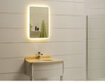 modernes Lichtspiegel Wandspiegel Badspiegel GS045N mit LED-Beleuchtung IP44 (40 x 60cm, warmweiß)
