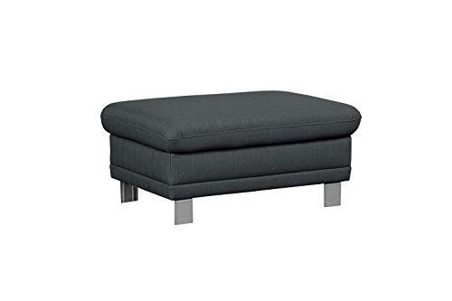 Cavadore Sofa-Hocker Marool / Fußbank passend zum Sofa Marool / Modernes Design / Größe: 102 x 47 x 65 cm (BxHxT) / Farbe: Dunkelgrau
