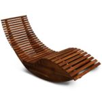 Deuba Schwungliege | FSC®-zertifiziertes Akazienholz | Ergonomisch | Vormontierte Latten | Wippfunktion | Gartenliege Sonnenliege Relaxliege Saunaliege