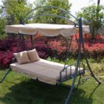 Luxus Loywe Hollywoodschaukel Gartenschaukel mit Bettfunktion LW51BeigeNew