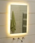 Badspiegel LED Spiegel GS084N mit Beleuchtung durch satinierte Lichtflächen Badezimmerspiegel (50 x 70 cm, warmweiß)