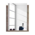trendteam Badezimmer 5-teilige Set Kombination Campus, 173 x 189 x 35 cm in Weiß, Eiche San Remo Dekor mit viel Stauraum