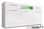 Levi-Moebel SIDEBOARD ANBAUWAND WOHNZIMMER WOHNWAND WEIß HOCHGLANZ NEU 613208