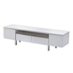 Robas Lund Lowboard Mediaboard Luisa Hochglanz weiß verchromt 160 x 40 x 43 cm 59043CW4
