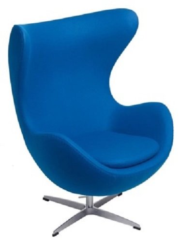 Sessel Stuhl Retro DIXON EGG Gepolstert Armlehnenstuhl Kaschmir Design Vetrostyle blau