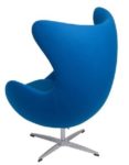 Sessel Stuhl Retro DIXON EGG Gepolstert Armlehnenstuhl Kaschmir Design Vetrostyle blau