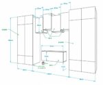 HomeDirectLTD FUTURE 11 Moderne Wohnwand Anbauwand Wand Schrank Zimmer TV-Schrank Möbel Neu Exklusiv Hochglanz Matt Weiß Schwarz Sonoma LED RGB Beleuchtung (11/HGM/BS/7, RGB)