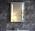 Dr. Fleischmann LED-Beleuchtung Badspiegel Badezimmerspiegel GS055N Lichtspiegel Wandspiegel Tageslichtweiß IP44 (40 x 60 cm)