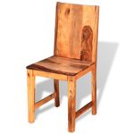 Festnight 2 Stücke Esszimmerstühle Essstuhl Set aus Sheesham-Holz Küchen Sitzgruppe Küchenstuhl Holzstühle 40x46x87cm für Wohnzimmer oder Esszimmer