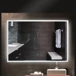 ALOTOA LED BADSPIEGEL mit Berührungssteuerung Beleuchtung 80 * 60 CM, Kosmetik-Spiegel Toiletten-Spiegel Bad Spiegel Wand-Spiegel mit Kühles Weiß Beleuchtung