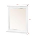 SoBuy® FRG235-W Spiegel Wandspiegel Badspiegel mit Ablage, Hängespigel in weiß, BHT ca: 60x68x12cm