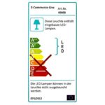 KROLLMANN 1701et LED Badspiegel – 75 x 60 cm – mit Druckschalter zum Ein- und Ausschalten, Badezimmer Wandspiegel mit satinierten Lichtflächen Energieeffizienzklasse A+
