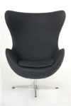 Sessel Stuhl Retro DIXON EGG Gepolstert Armlehnenstuhl Design Vetrostyle grau