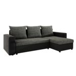 Mirjan24  Ecksofa Top Lux! Sofa Eckcouch Couch! mit Schlaffunktion und zwei Bettkasten! Ottomane Universal, L-Form Couch Schlafsofa Bettsofa Farbauswahl (Soft 011 + Lawa 06)