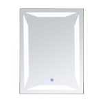 Homcom LED Badspiegel Lichtspiegel Wandspiegel Badezimmer Spiegel Beleuchtung Alu 36W