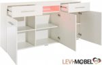 Levi-Moebel SIDEBOARD ANBAUWAND WOHNZIMMER WOHNWAND WEIß HOCHGLANZ NEU 613208