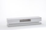 Robas Lund, Lowboard, Fernsehtisch, TV-Schrank, Step, Hochglanz/weiß, LED, 180 x 39 x 36 cm, 59071W4