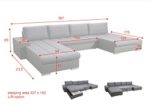 Sofa Couchgarnitur Couch Sofagarnitur VERONA 8 U Polstergarnitur Polsterecke Wohnlandschaft mit Schlaffunktion