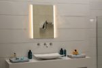 Design LED-Beleuchtung Lichtspiegel Badezimmerspiegel 3-Stufen-Dimmer Ultrahell mit Touch-Schalter GS100T Tageslichtweiß Neutralweiß Warmweiß (50 x 70 cm)