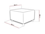 Moderner Polsterhocker Dover, Sitzhocker Hocker Sitzbank Fußbank Pouf Farbauswahl (Florida 01)