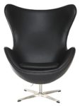 Sessel Stuhl Retro DIXON EGG Gepolstert Armlehnenstuhl PVC-Leder Design Vetrostyle schwarz