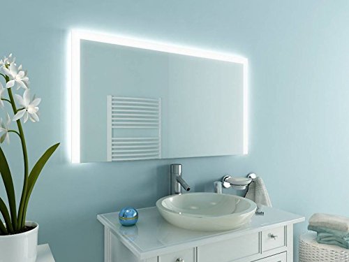 Seattle21 LED Spiegel, Badspiegel mit Beleuchtung: verschiedene Größen auswählbar, modern und zeitlos - Maße: 120cm x 80cm