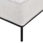 [en.casa]® Individuell integrierbarer Sofa Hocker sandfarben - für Wohnlandschaft - bestehend aus Gestell und bequemen Polsterkissen - Textil