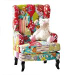 Kindersessel mit Patchwork-Muster, ca. B47 x T62 x H77 cm
